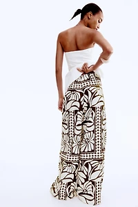 Wide-Leg Pull-On Pants