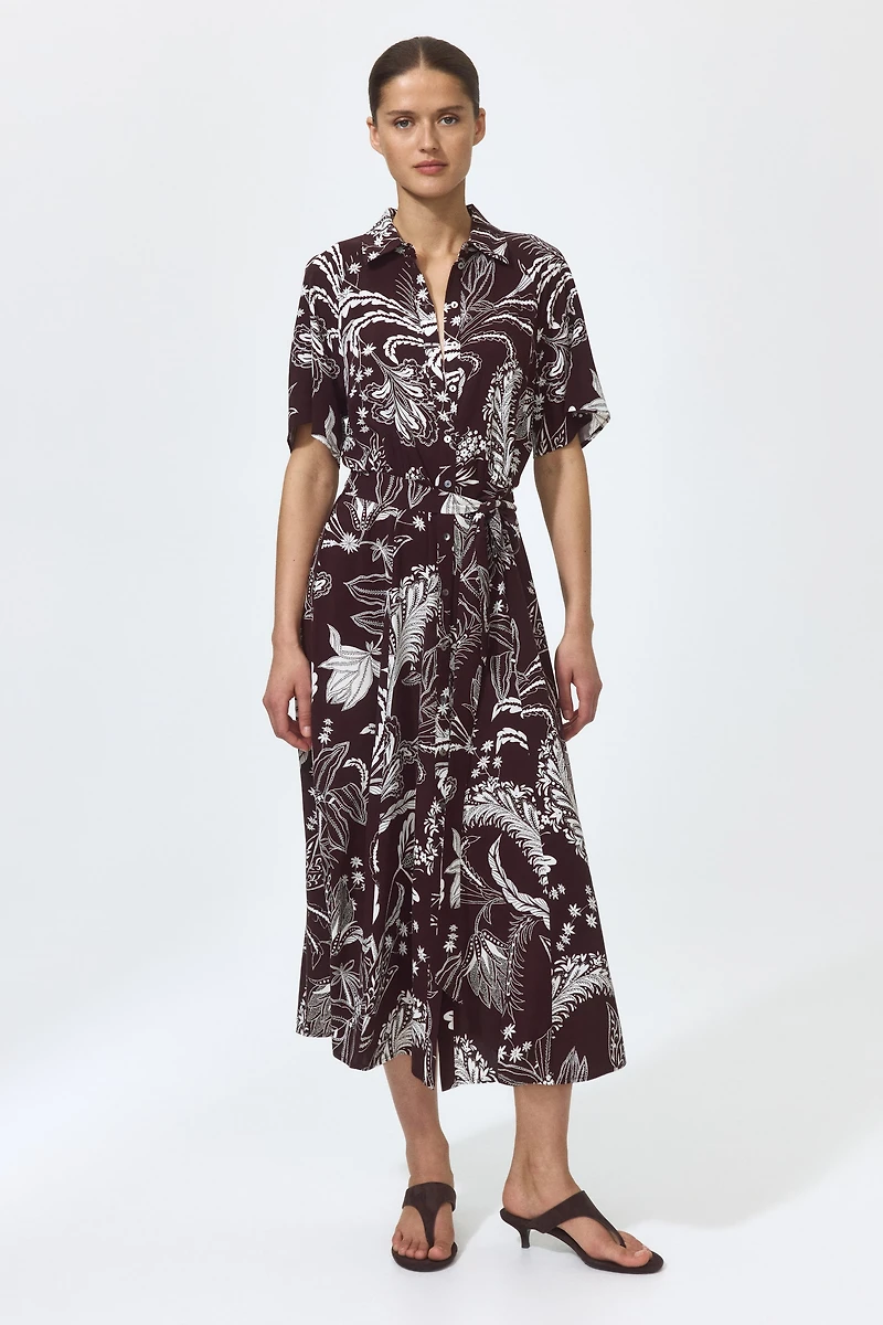Tie-belt Shirt Dress
