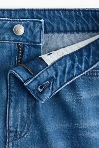 Wide Regular Jeans with Side Stripes