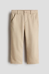 Pantalon coutil ample en sergé