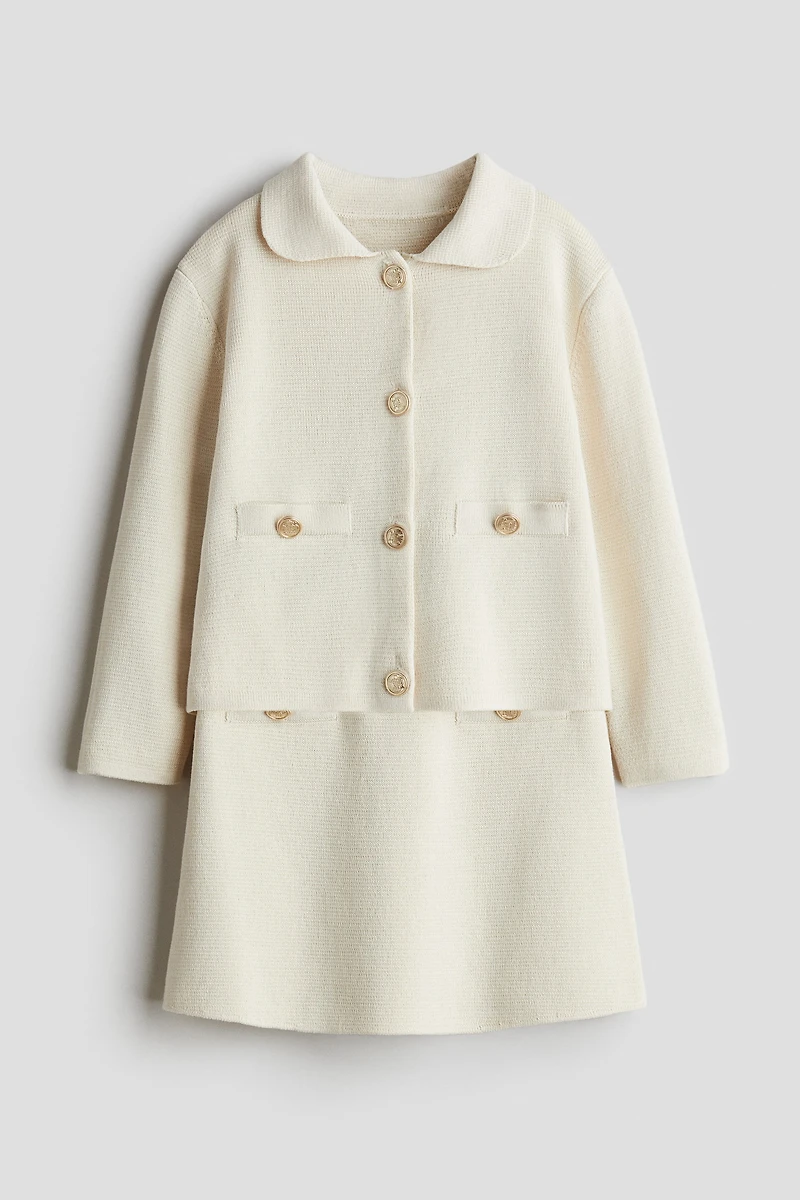 Ensemble 2 pièces en fin tricot