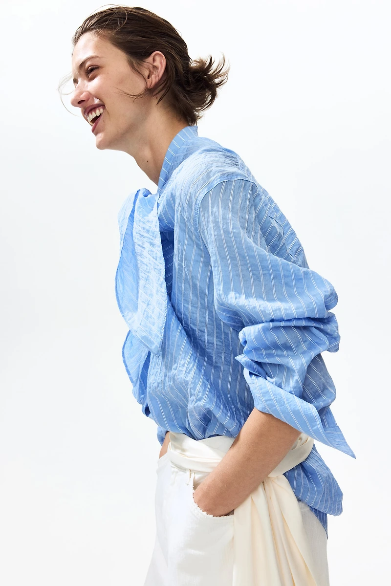 Scarf-Collar Shirt