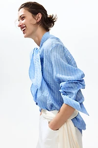 Scarf-Collar Shirt
