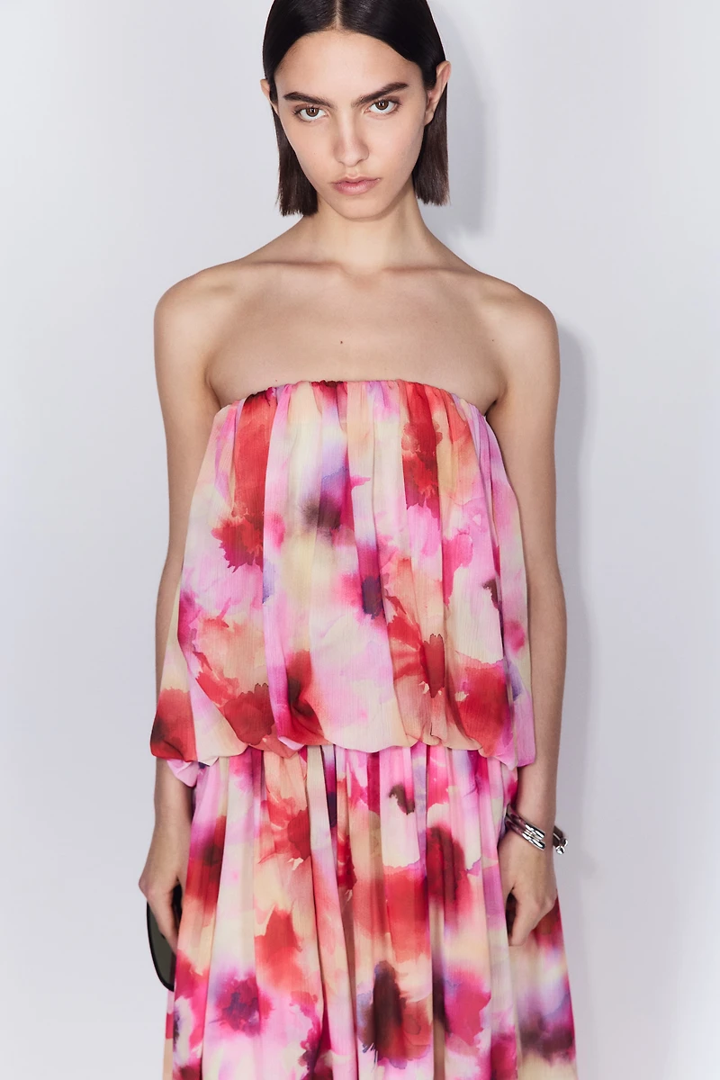 Chiffon Bandeau Dress