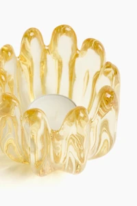 Bougeoir chauffe-plat en verre