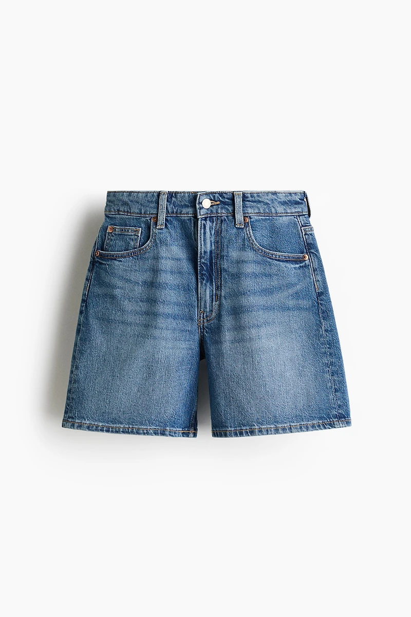 Short taille haute en denim