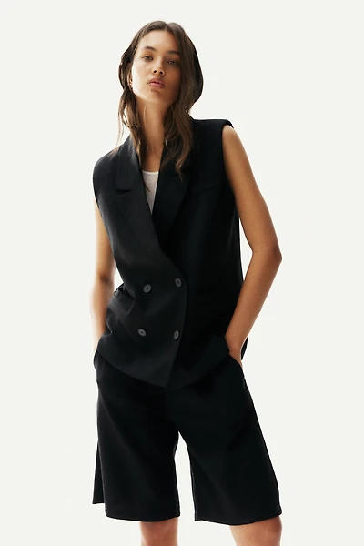 Linen-Blend Vest