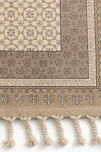 Tapis à motif avec franges