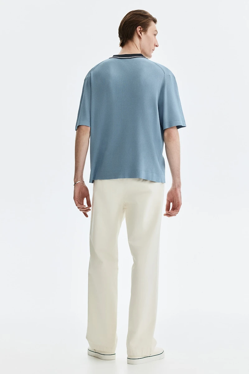 Regular-Fit Rib-Knit Shirt