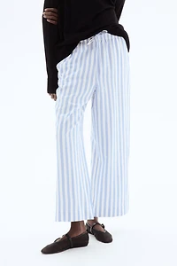 Linen-Blend Crop Pants