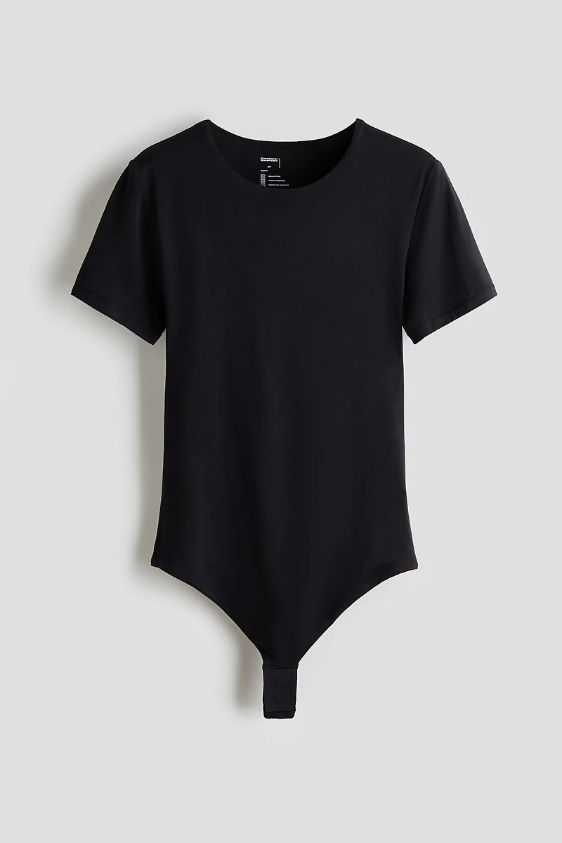 Sculpting Short-Sleeved Thong Bodysuit