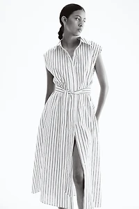 Robe chemise en lin mélangé