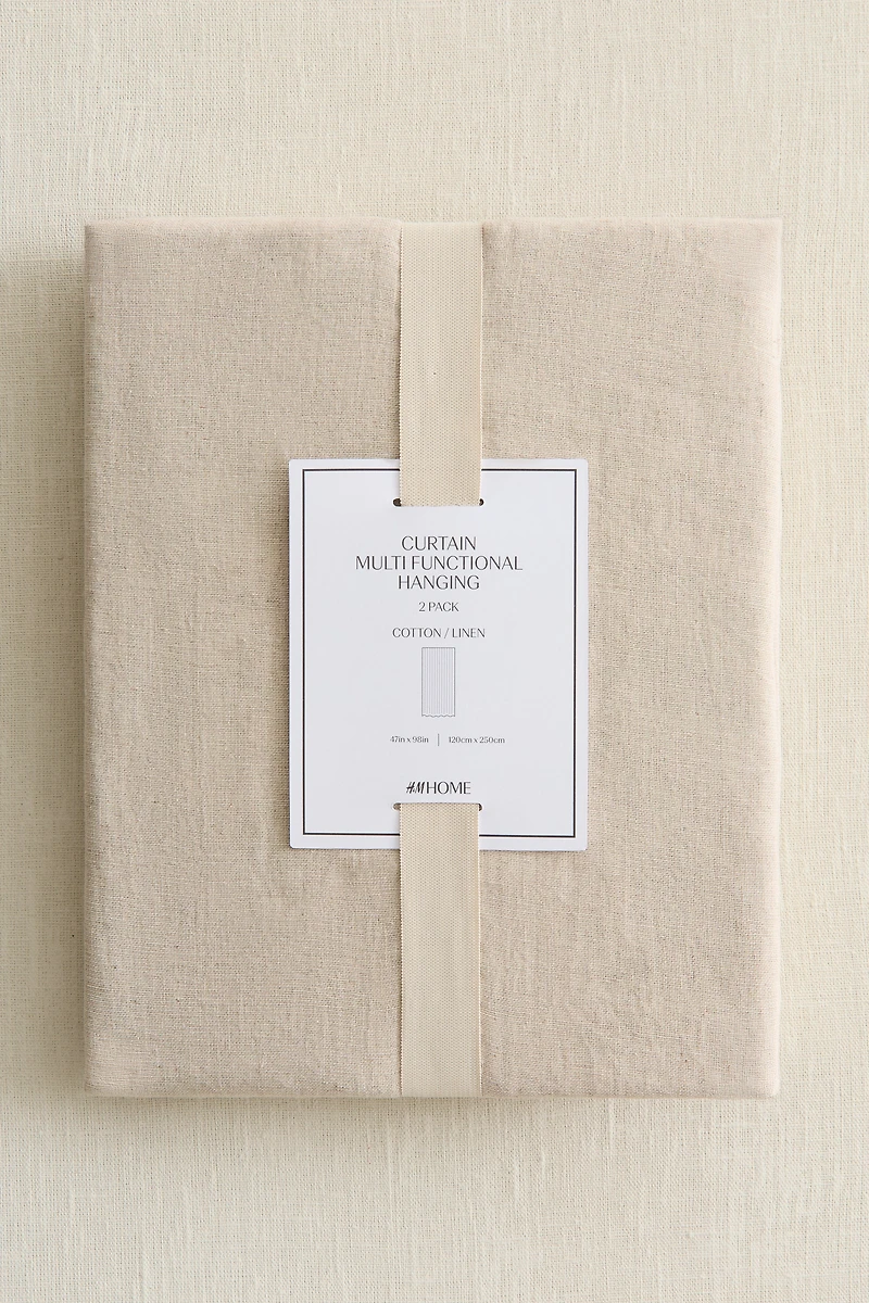 2-Pack Linen-Blend Curtain Panels