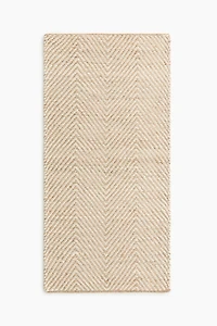 Tapis de couleur en laine mélangée à motif chevron