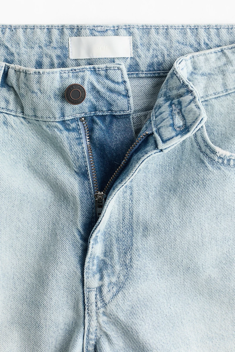 Wide-Leg Regular-Waist Culotte Jeans