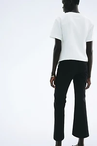Flared Crease-Front Pants