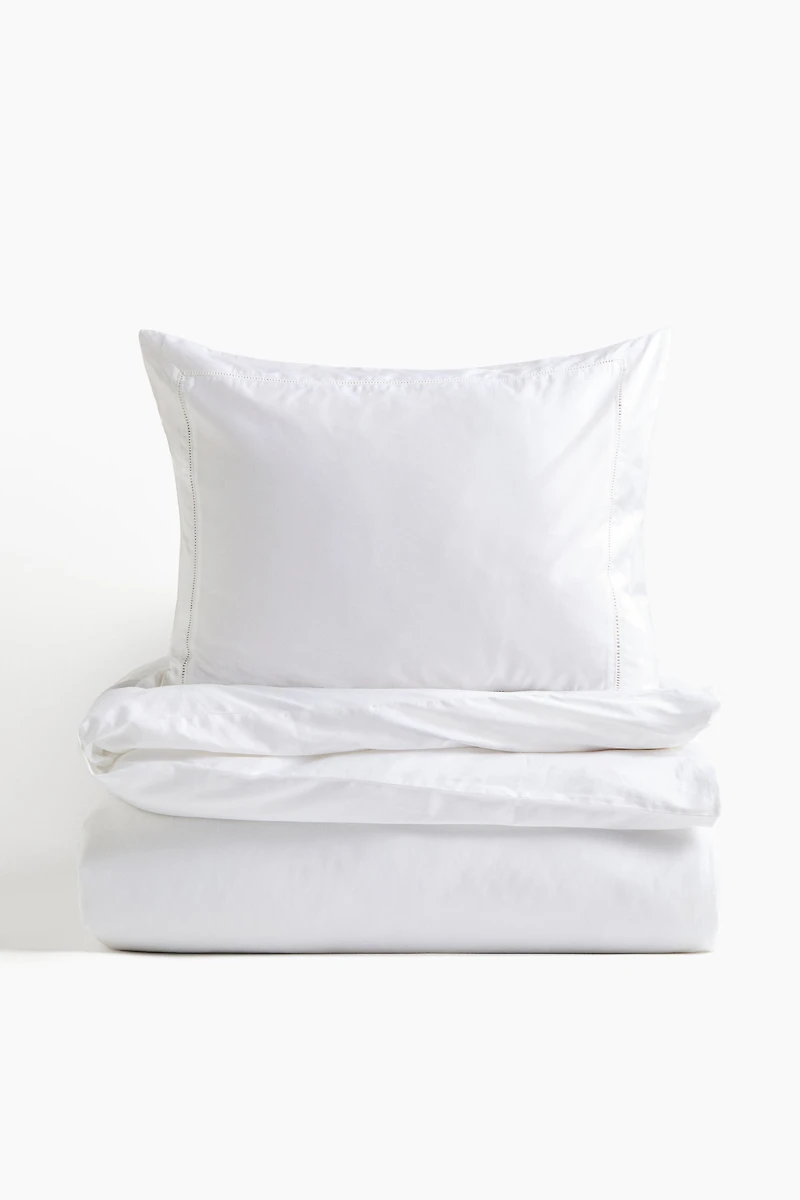 Cotton Satin Twin Duvet Cover Set