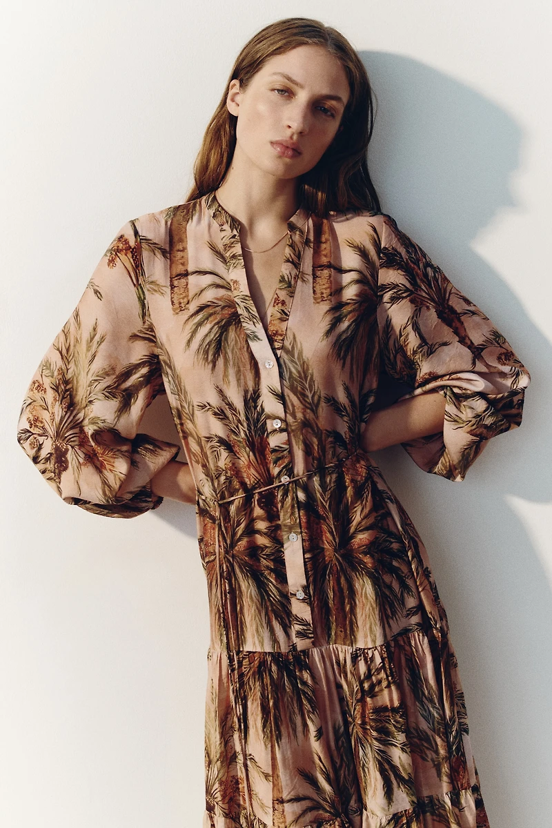 Printed Tiered Dress