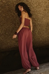 Pantalon de plage froissé