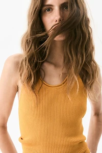 Rib-knit vest top
