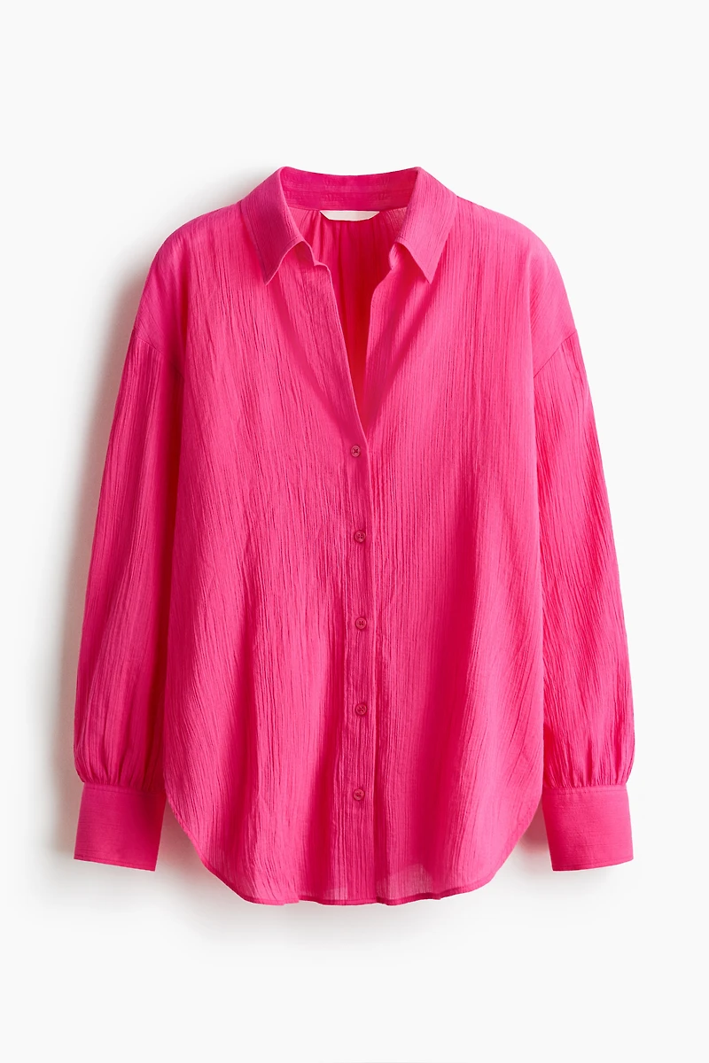 Crinkled Cotton Shirt