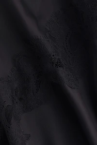 Lace-Trimmed Asymmetric Nightgown