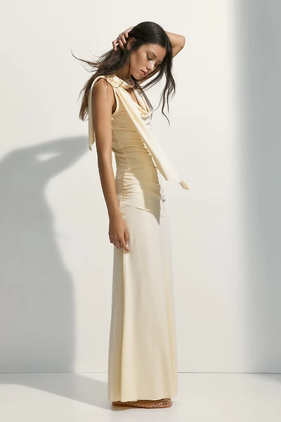 Draped Maxi Skirt