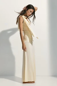 Draped Maxi Skirt