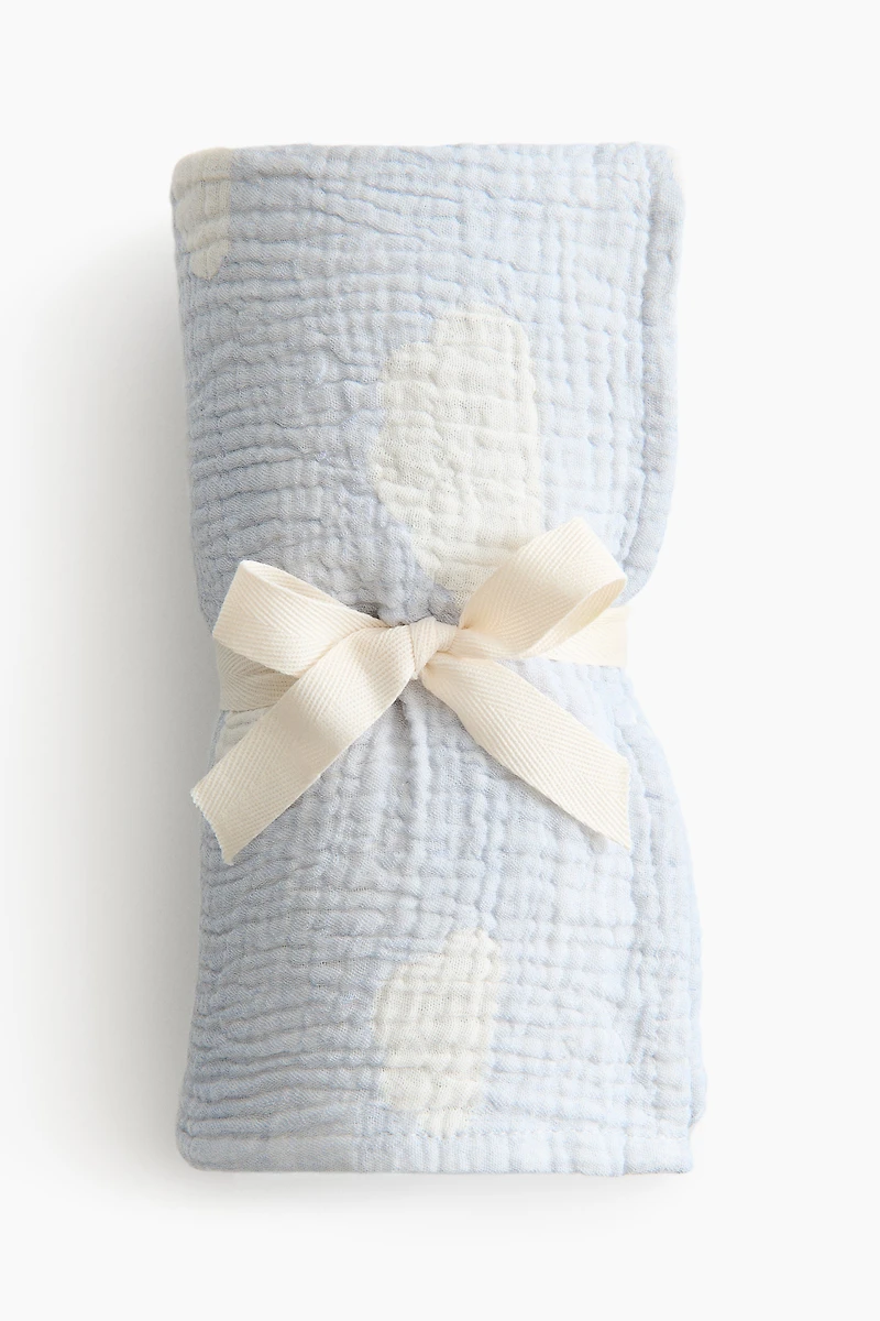 Couverture pour bébé en mousseline à motif