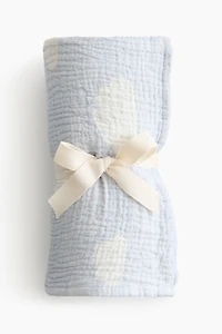 Couverture pour bébé en mousseline à motif