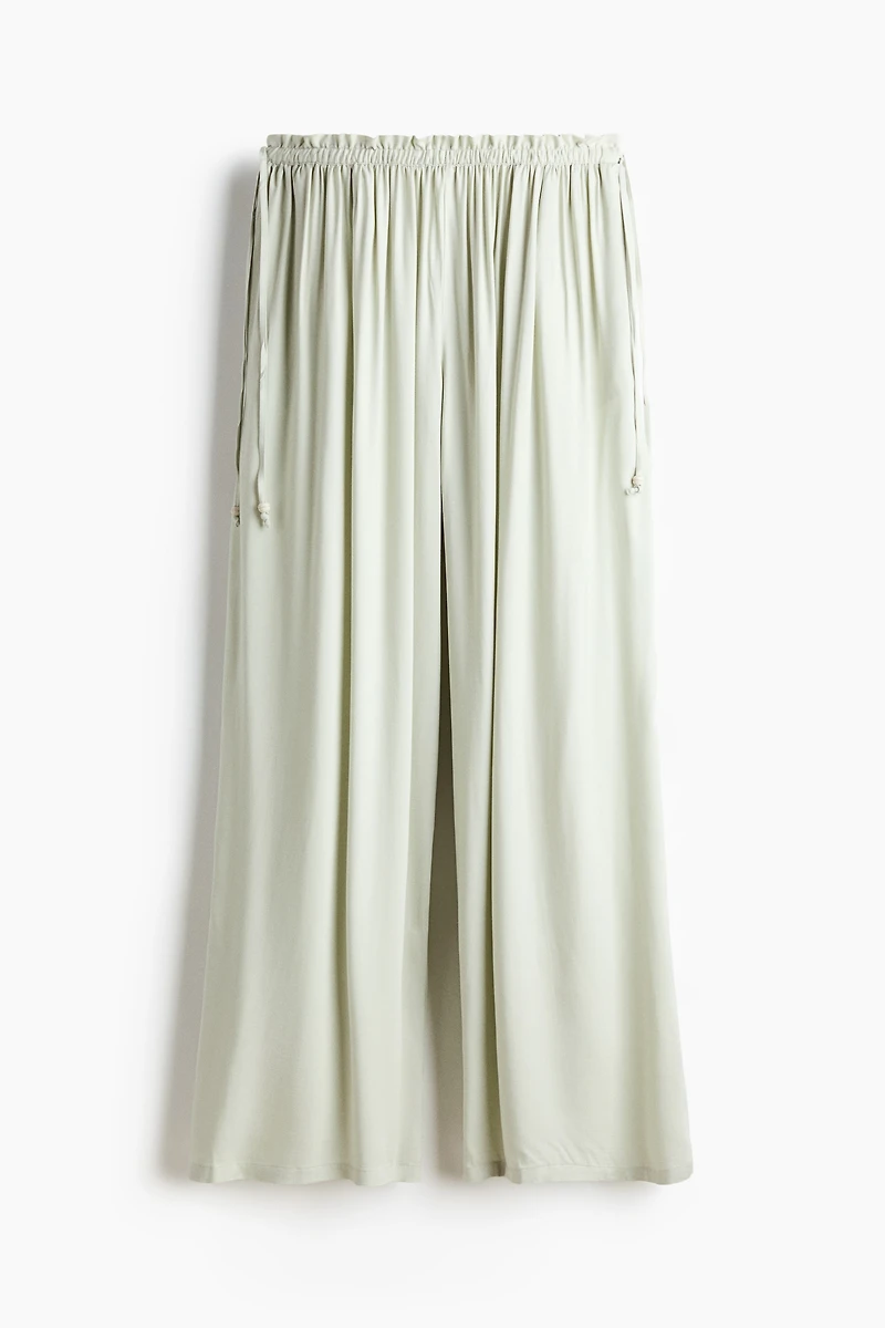 Wide-Leg Drawstring Pants