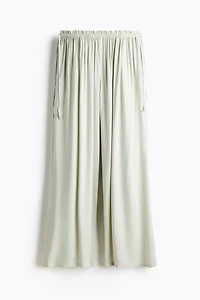 Wide-Leg Drawstring Pants