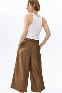 Belted Twill Culottes