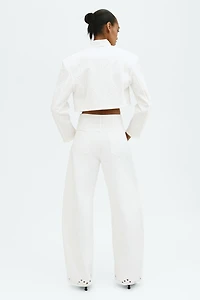 Eyelet-Embroidered Jeans