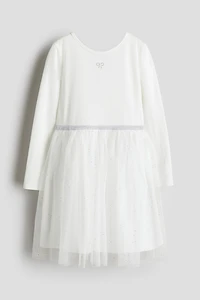 Robe en jersey avec jupe tulle