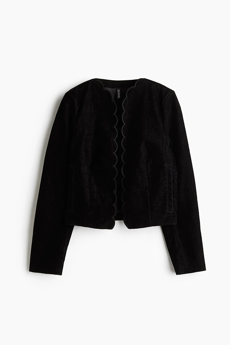 Flocked Denim Jacket