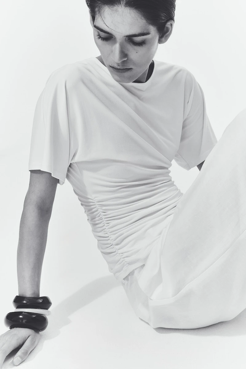 Draped Jersey Top