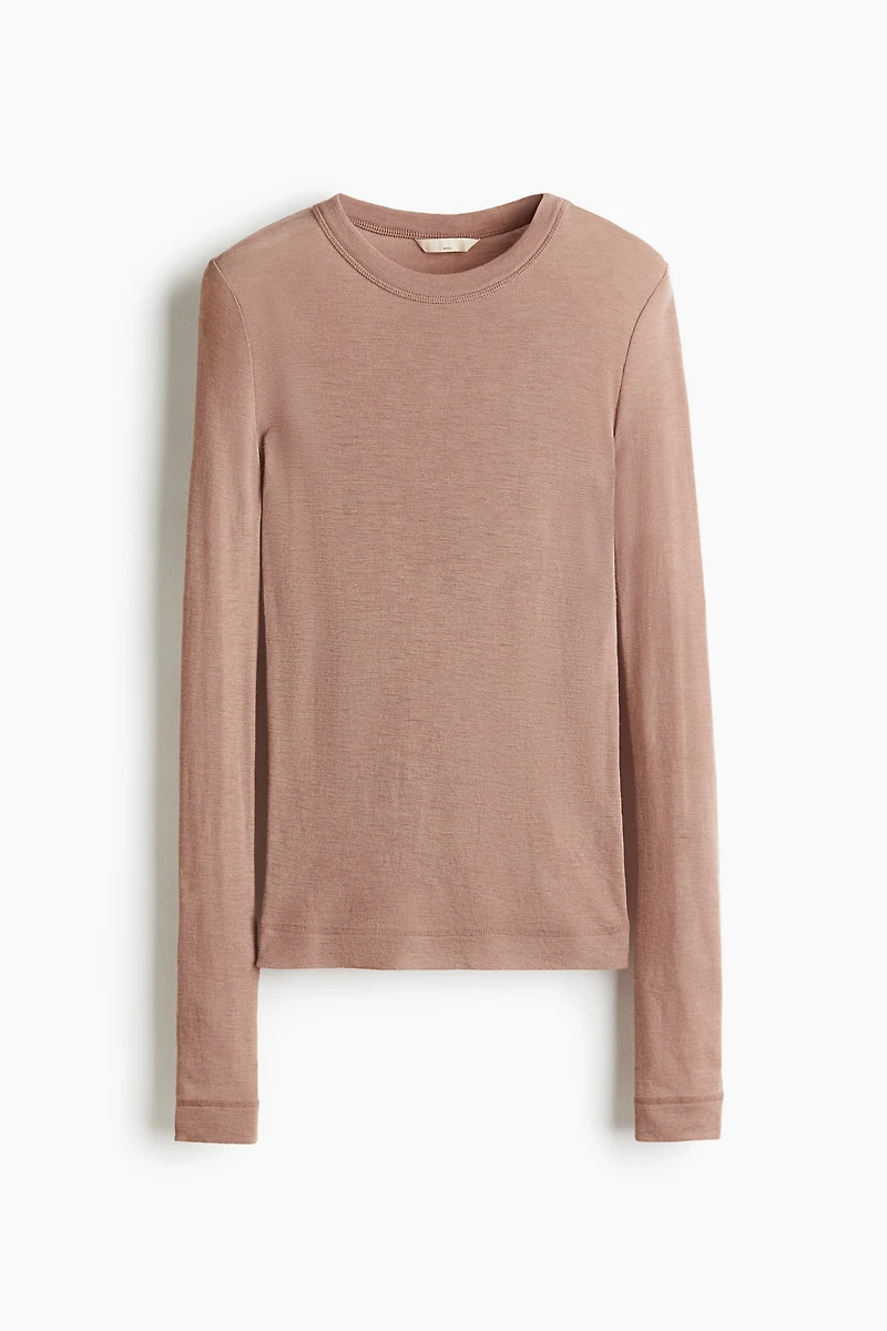Fine-Knit Wool Top