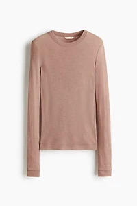 Fine-Knit Wool Top