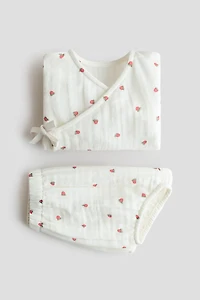 2-Piece Wrapover Muslin Set