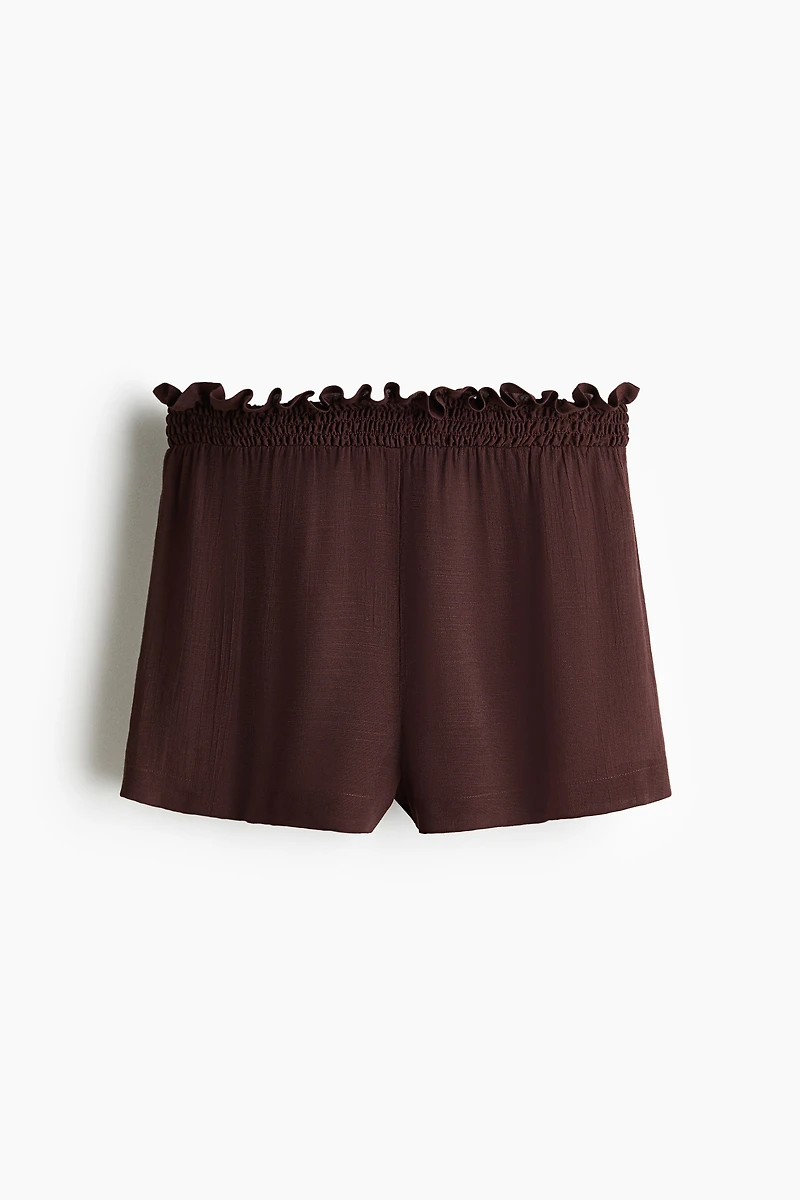 Crinkled Pull-On Shorts