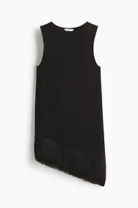 Asymmetric Fringe-Trimmed Top