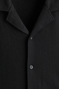 Chemise classique en jersey avec col cubain