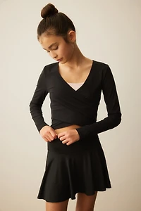 Wrap-Front Sports Top with SoftMove™