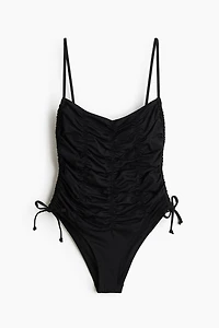 Padded-Cup High-Leg Swimsuit