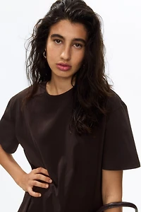 Asymmetric Lace-Trimmed T-Shirt