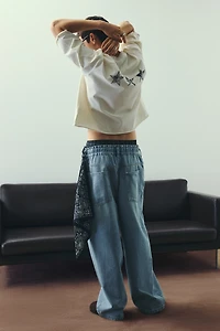 Oversized-Fit Cropped T-Shirt