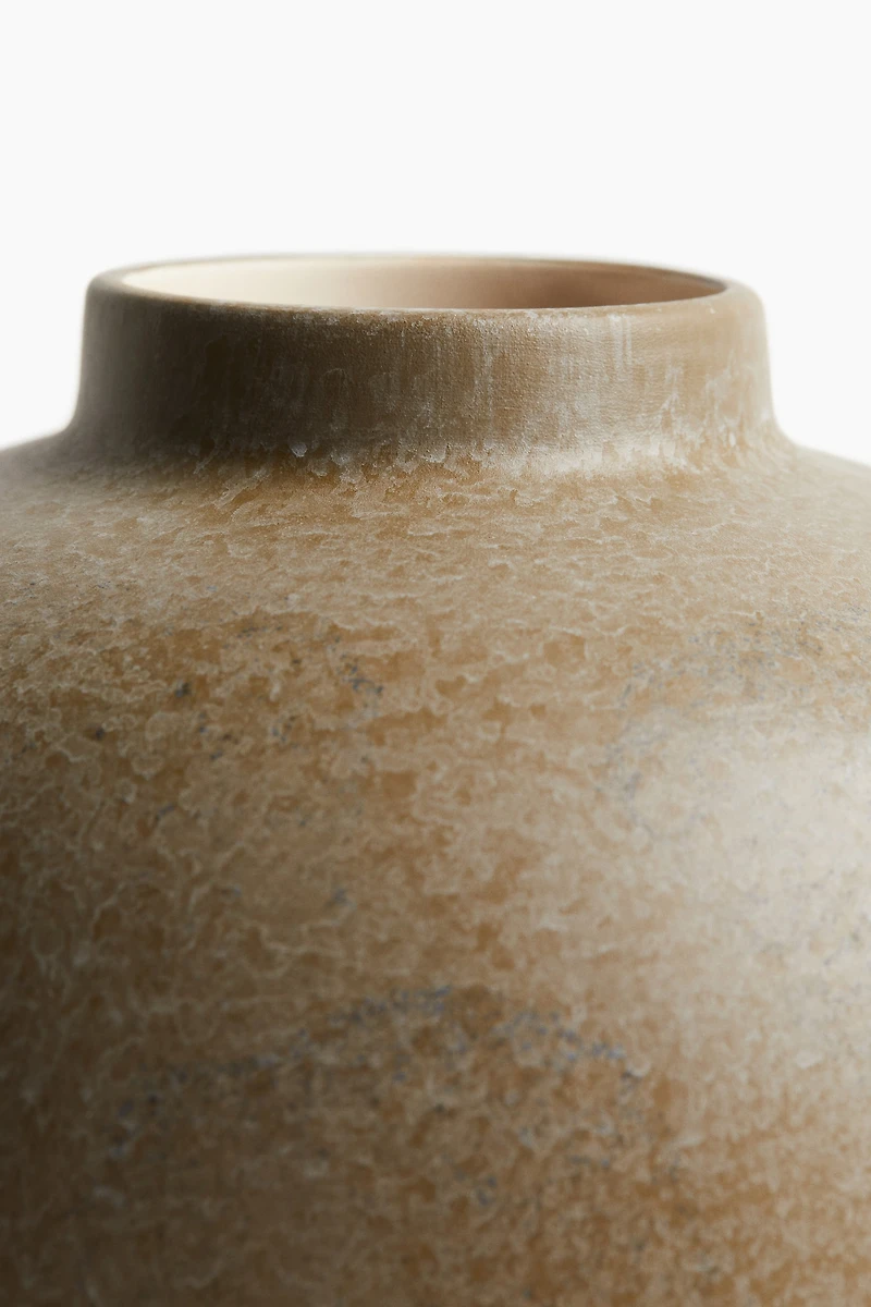 Tall stoneware vase