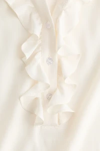 MAMA Ruffle-Collar Blouse