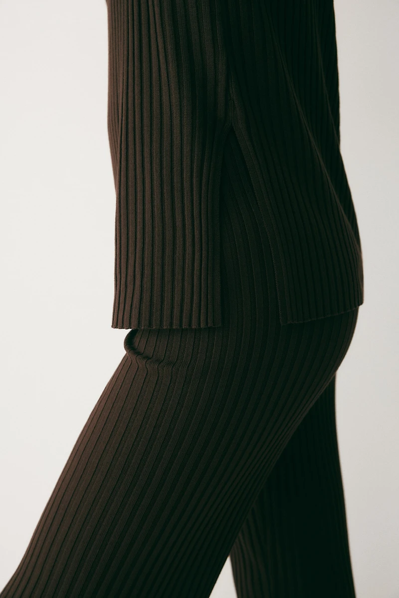 Rib-Knit Viscose Top